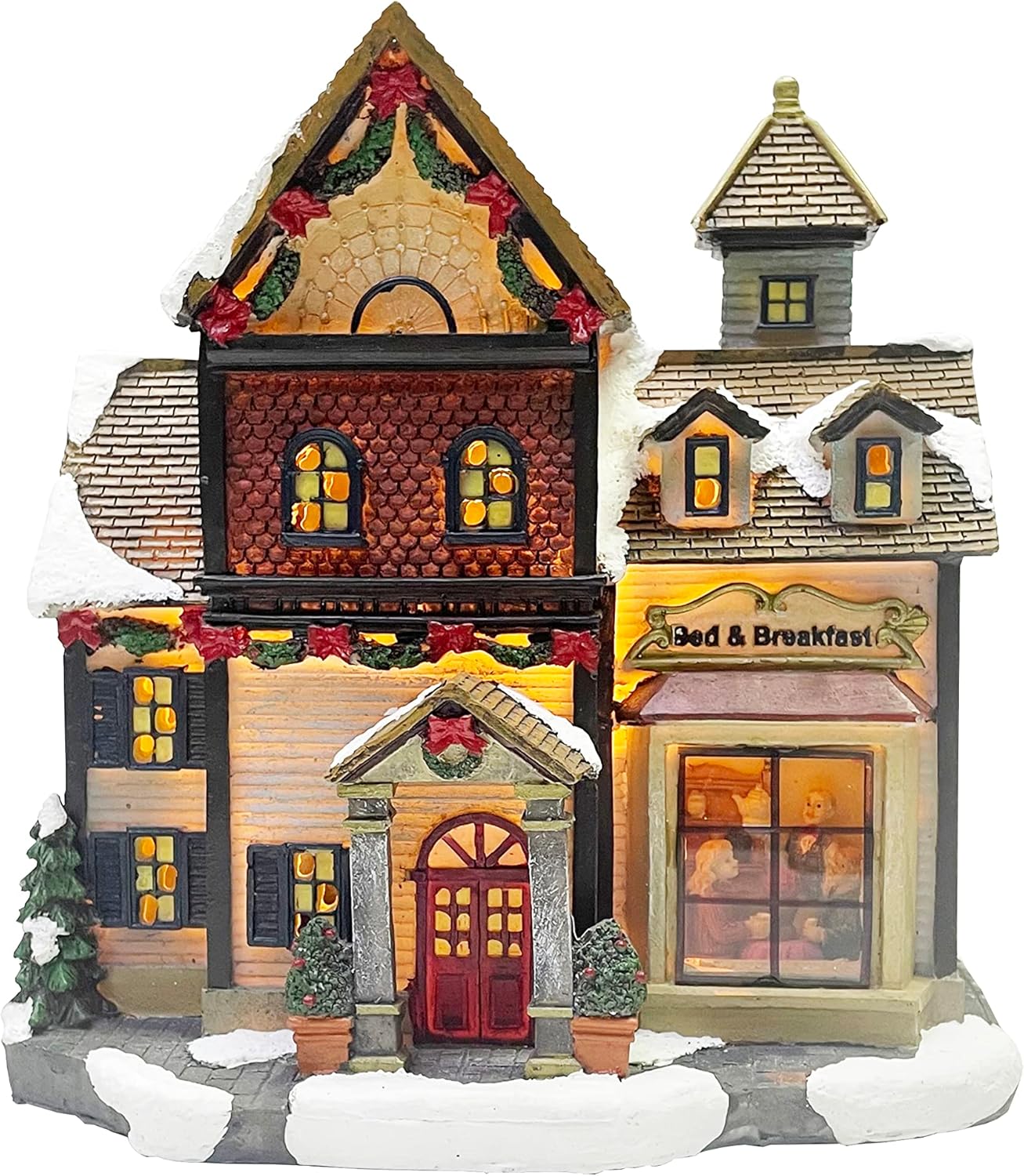 Bed and Breakfast with LED Lights Christmas Village