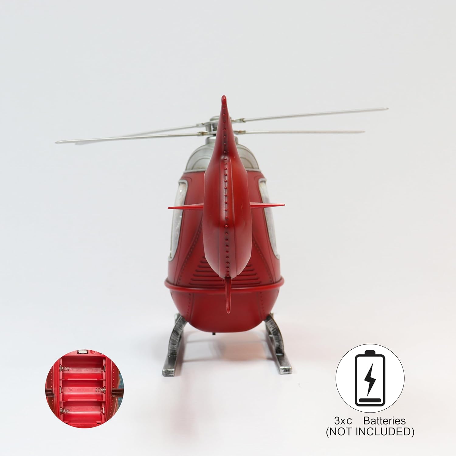 Animated Helicopter Snow Globe with Santa