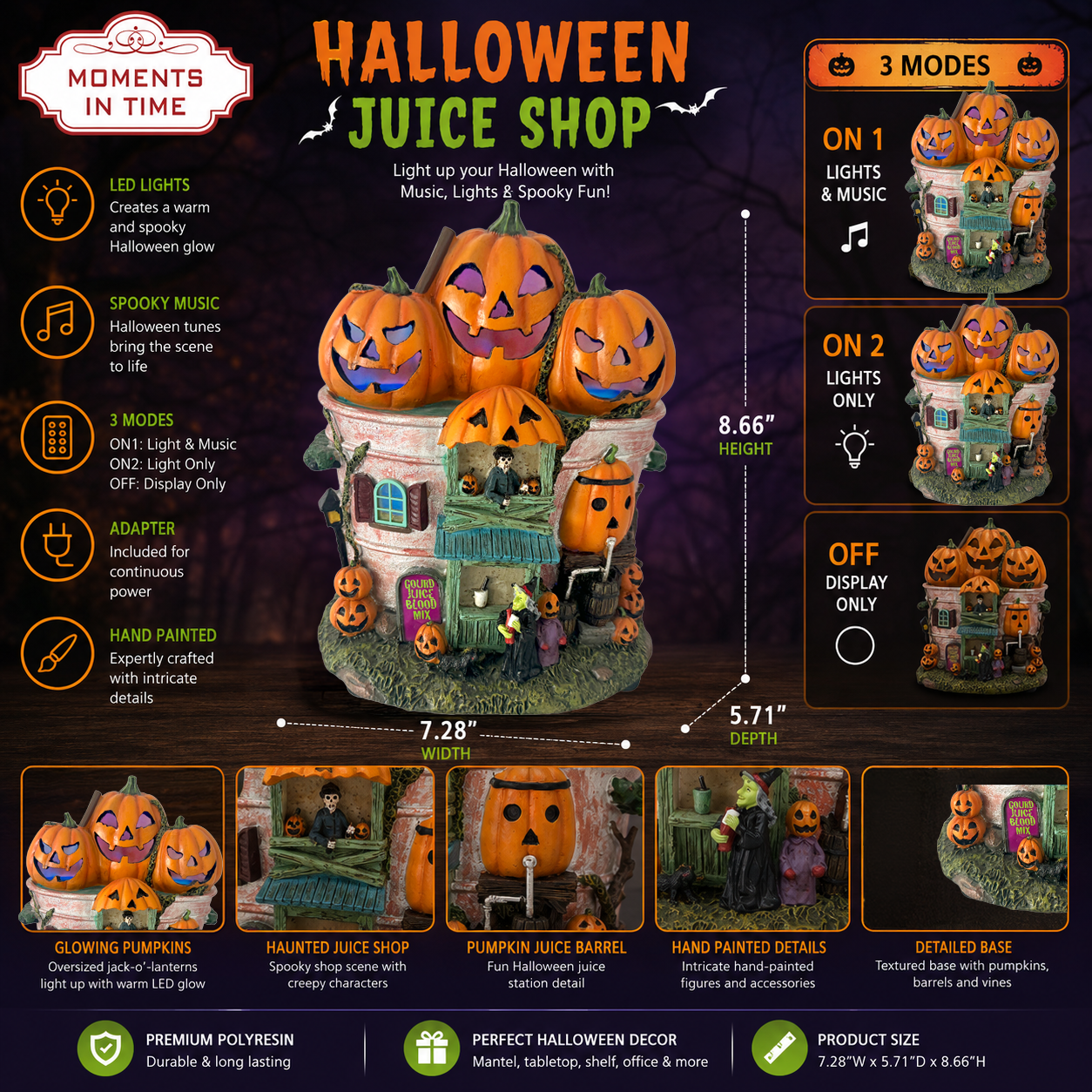 Halloween Juice Shop Haunted House Village Home Decor