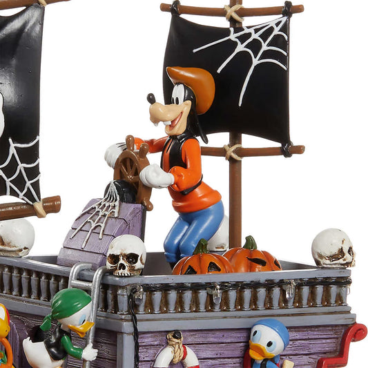 Disney Halloween Animated Pirate Ship Decor with Lights and Music