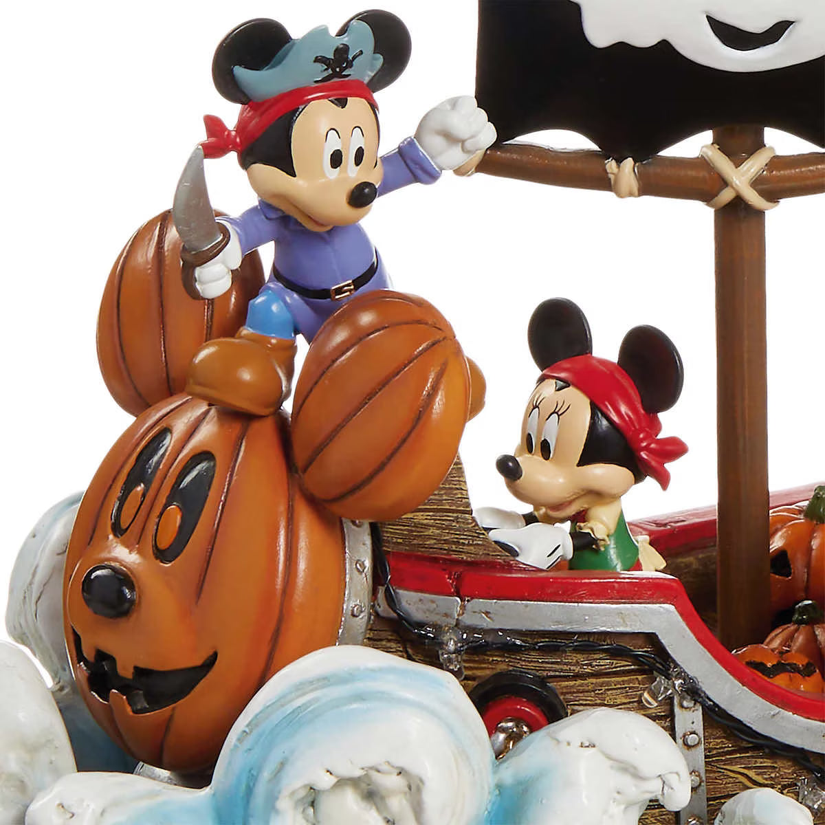 Disney Halloween Animated Pirate Ship Decor with Lights and Music