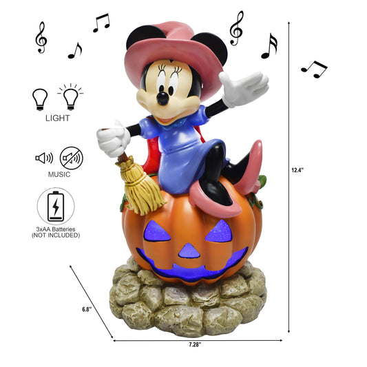 Disney Minnie Mouse Halloween Pumpkin Decoration with LED Lights
