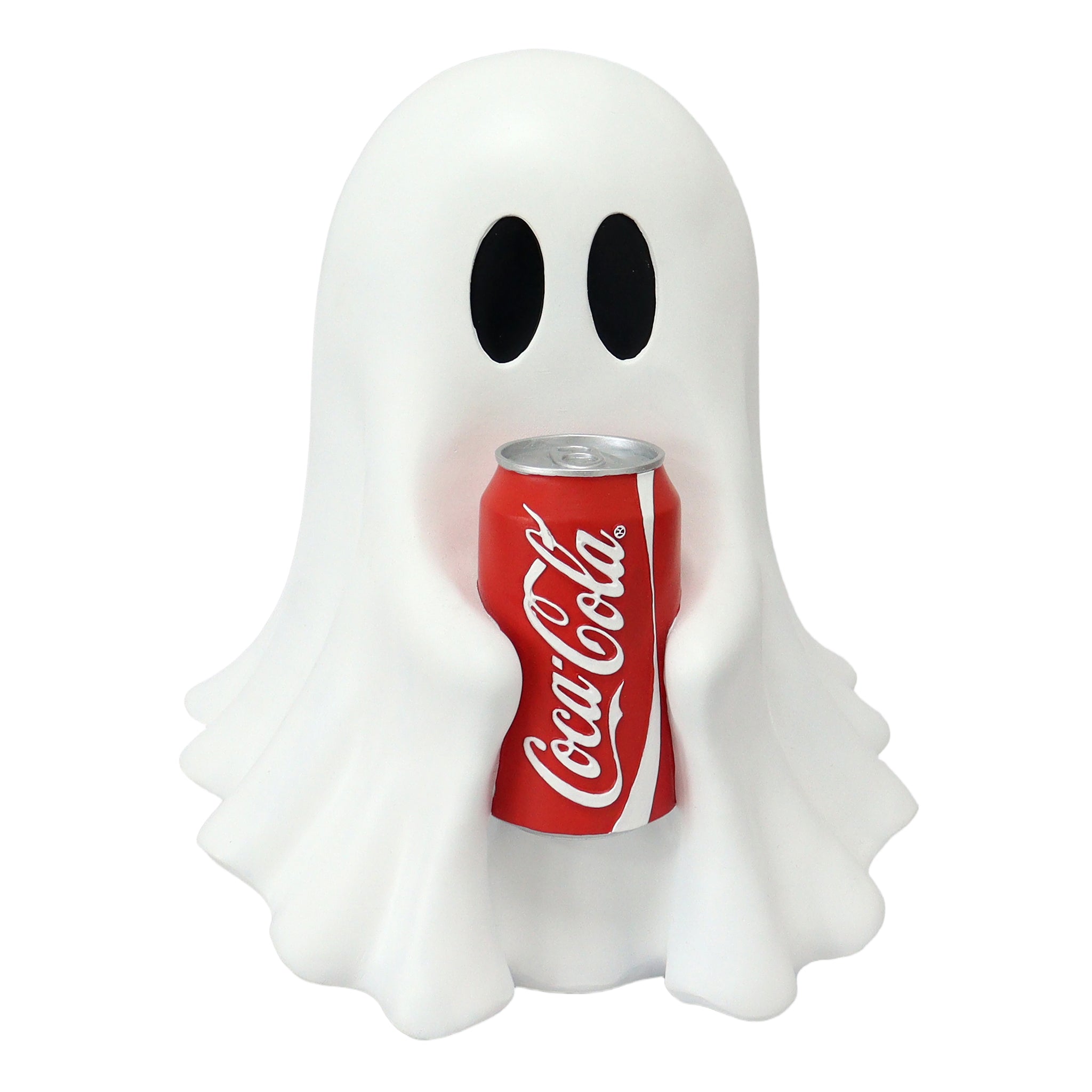 Coca Cola Resin Ghost Statue Holding Soda Can