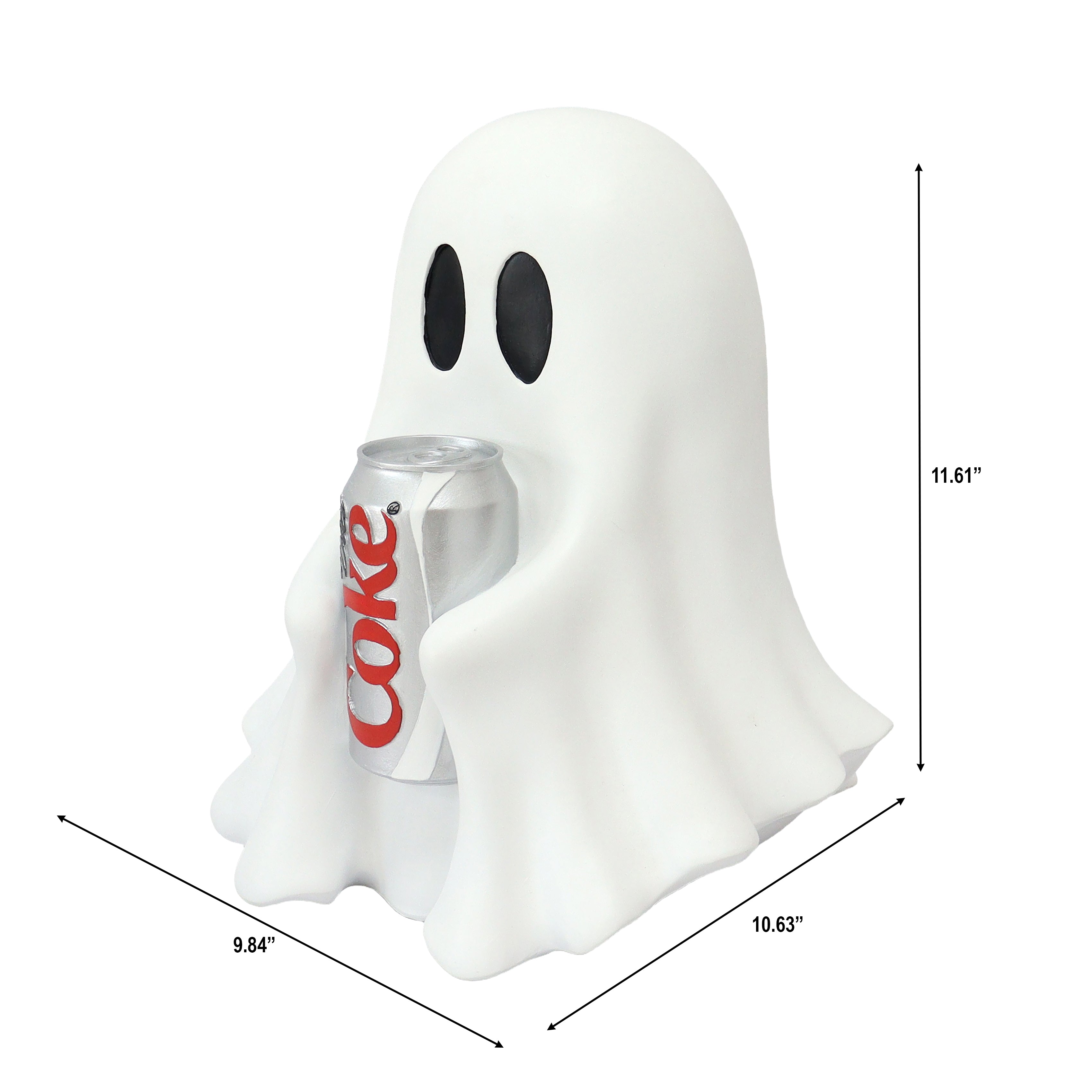 Coca-Cola Resin Ghost Statue Holding Soda Can (Diet Coke) 11.61 Inch Tall