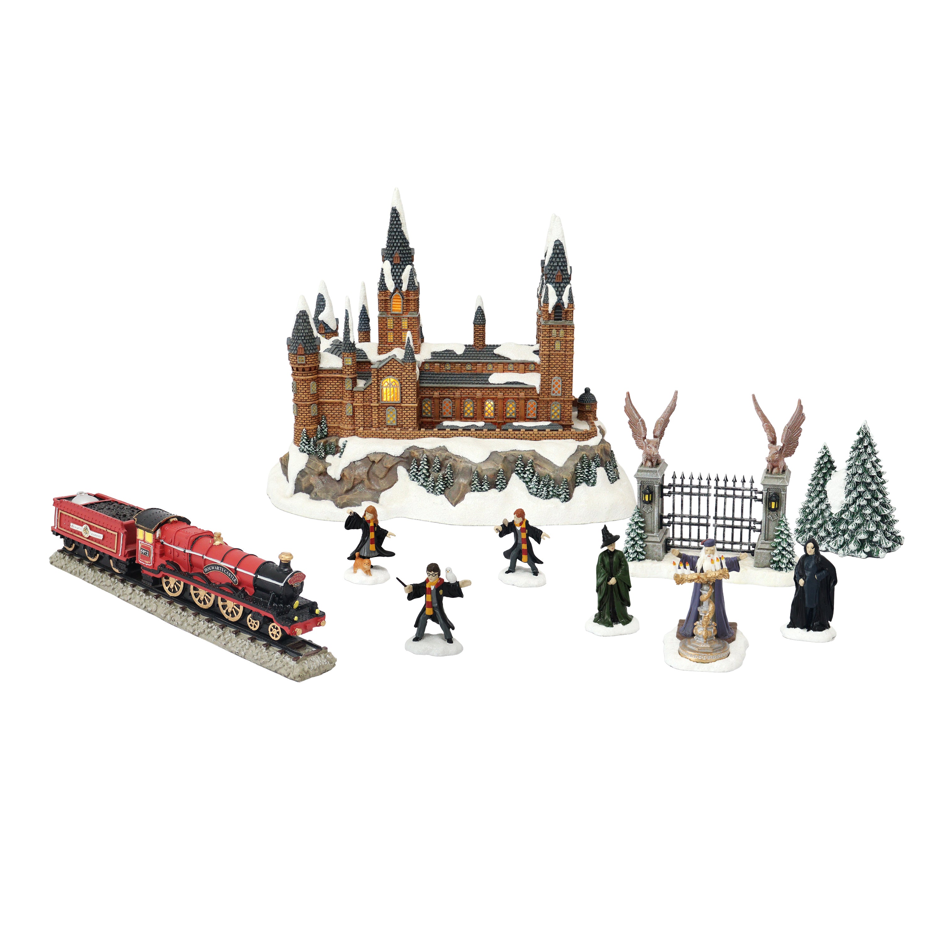 Harry Potter Hogwarts Castle Holiday Village Set 10 Pieces