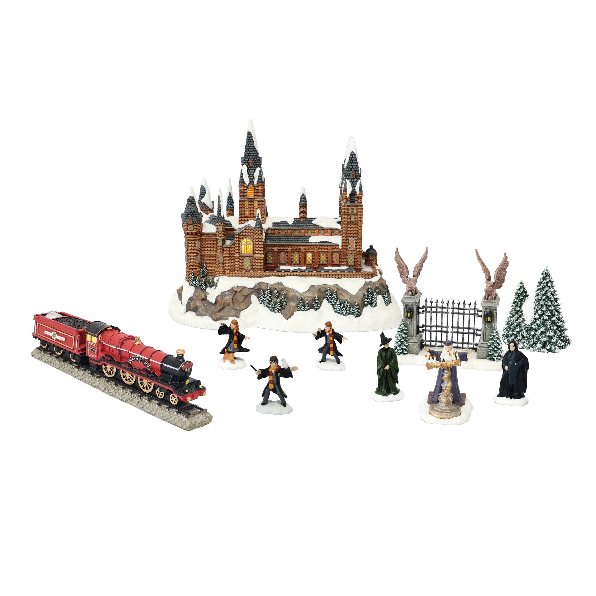 Harry Potter Hogwarts Castle Holiday Village Set 10 Pieces