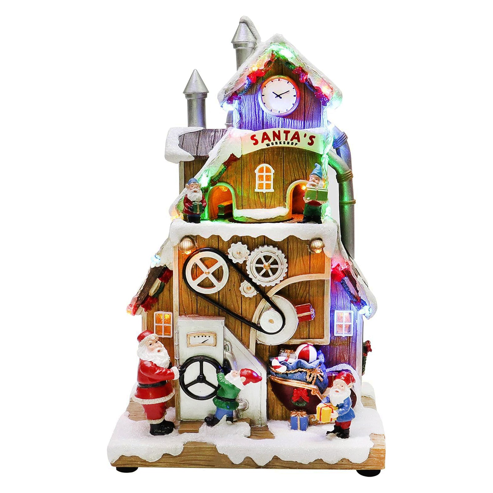 Santa’s Workshop Animated Christmas Village Moments in Time LED Lights