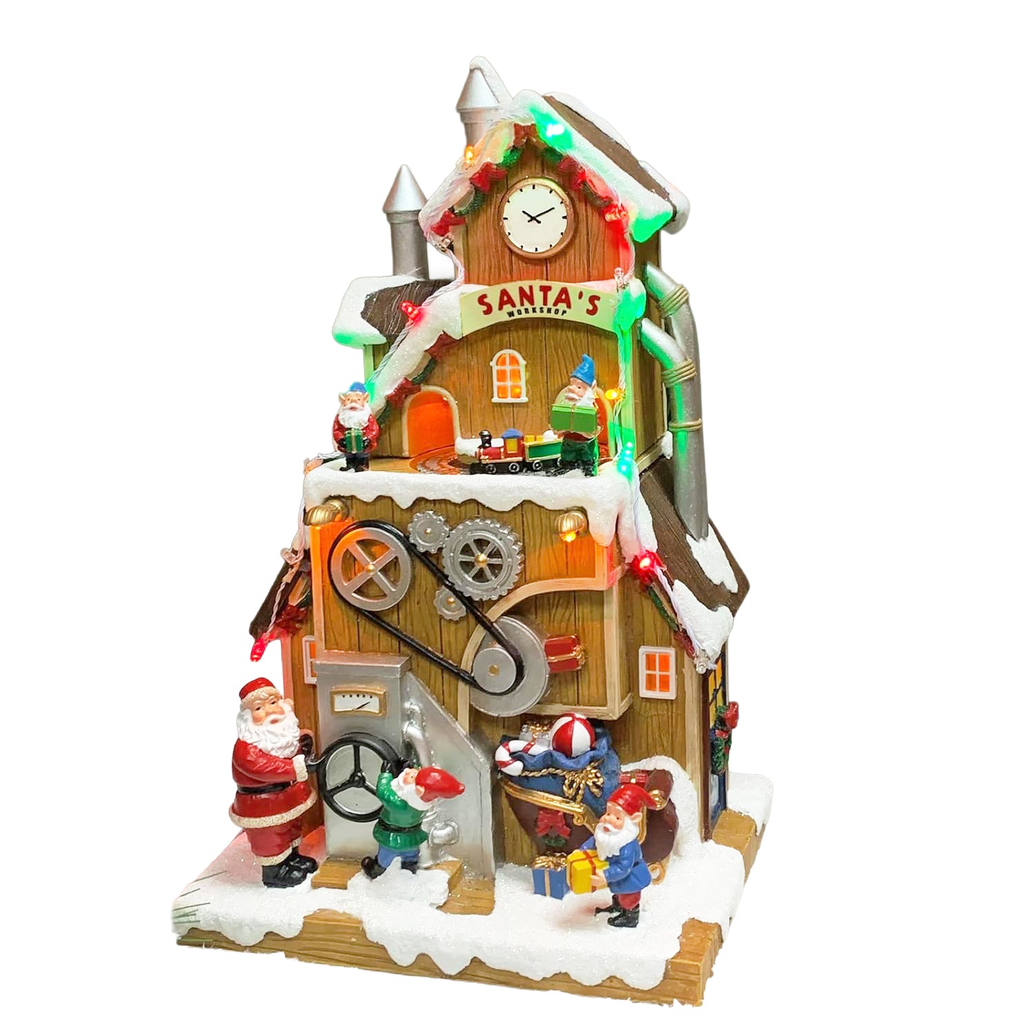 Santa’s Workshop Animated Christmas Village Moments in Time LED Lights