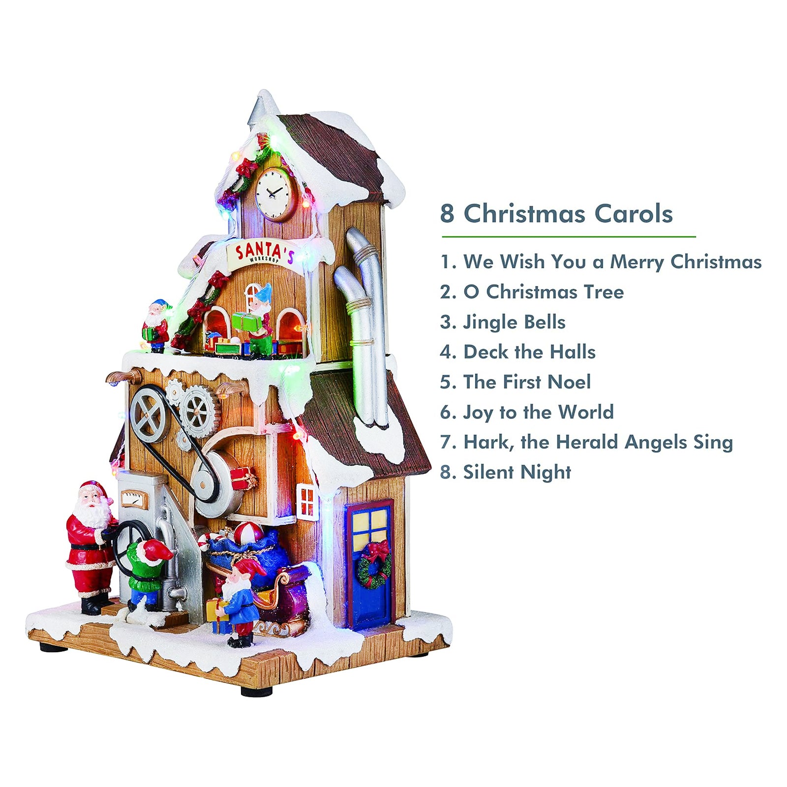 Santa’s Workshop Animated Christmas Village Moments in Time LED Lights