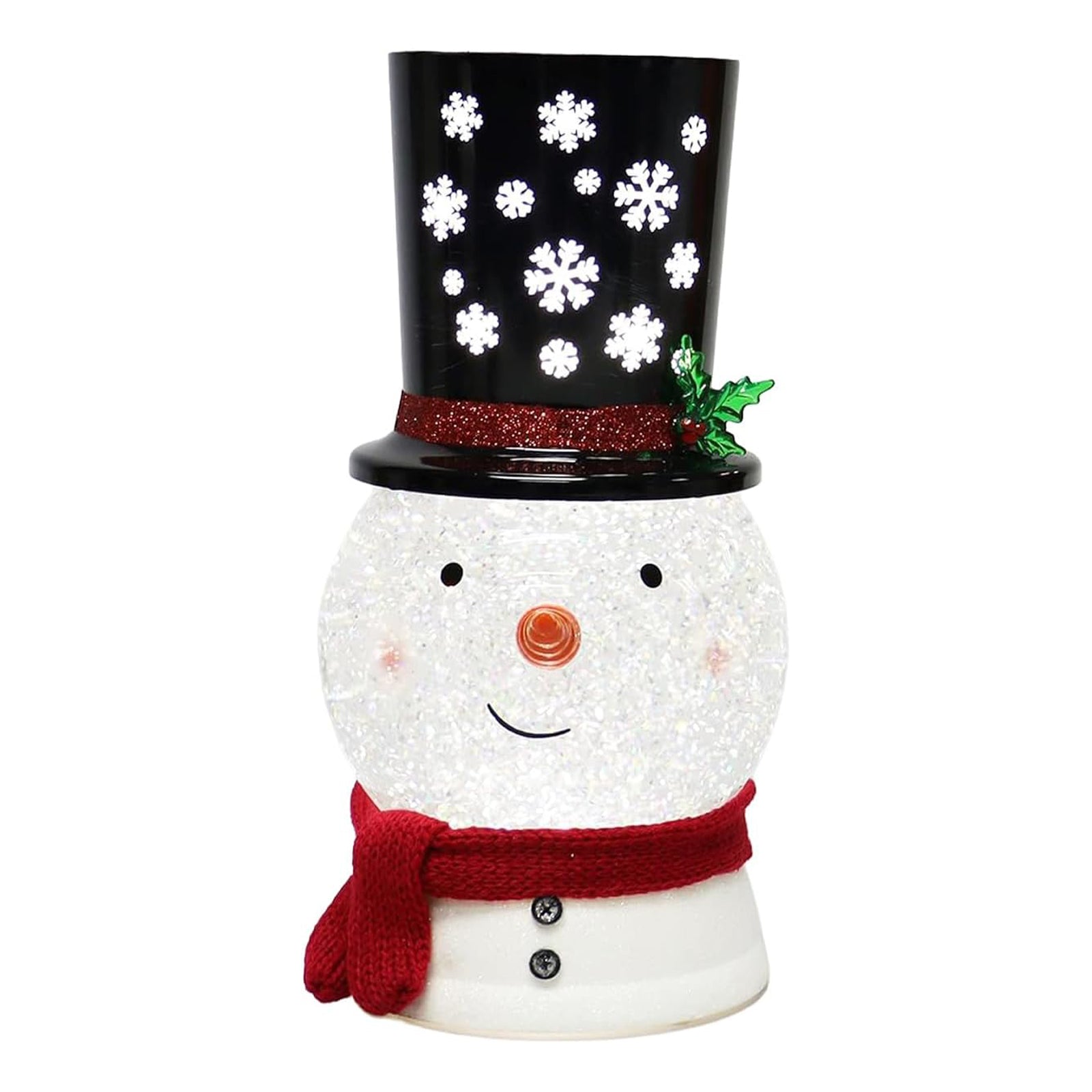 Snowman Snow Globe Water Spinning LED Lighted Snowman