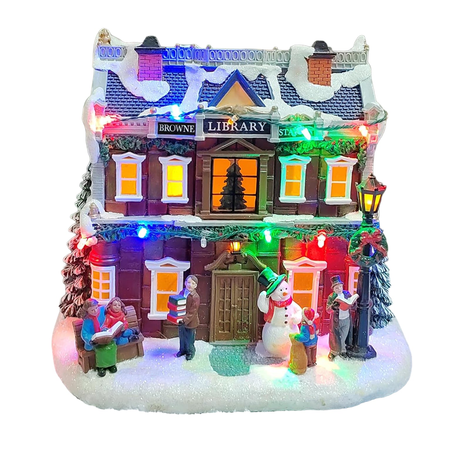 Vintage Browne Station Library Christmas Village