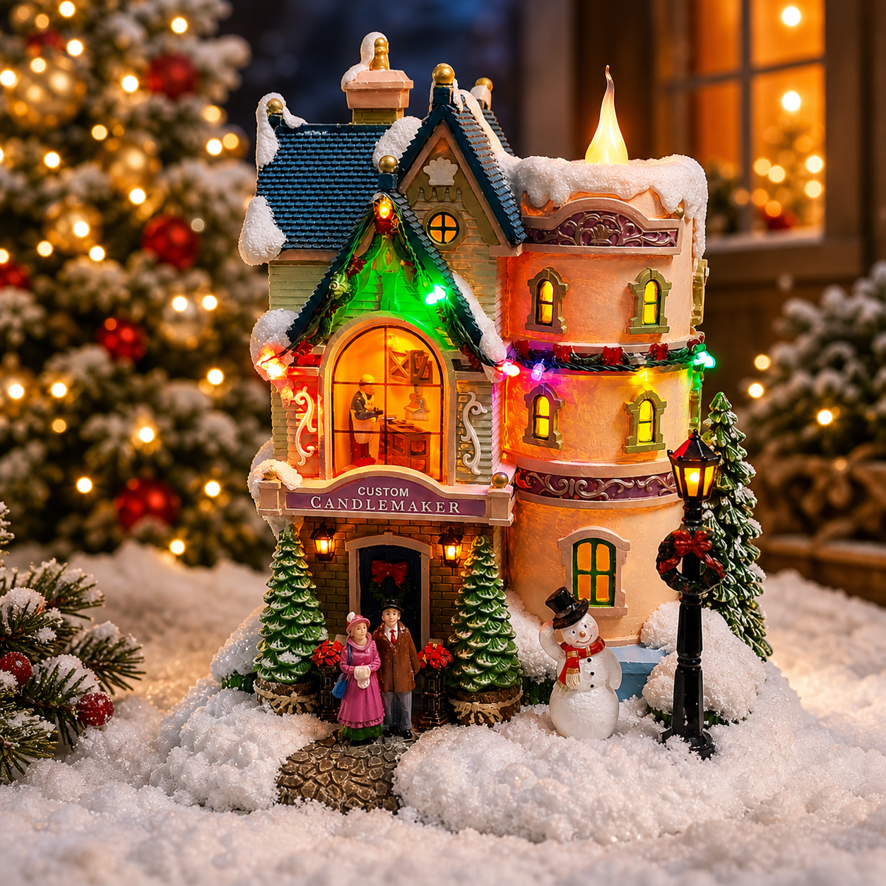 Vintage Custom Candlemaker Christmas Village House