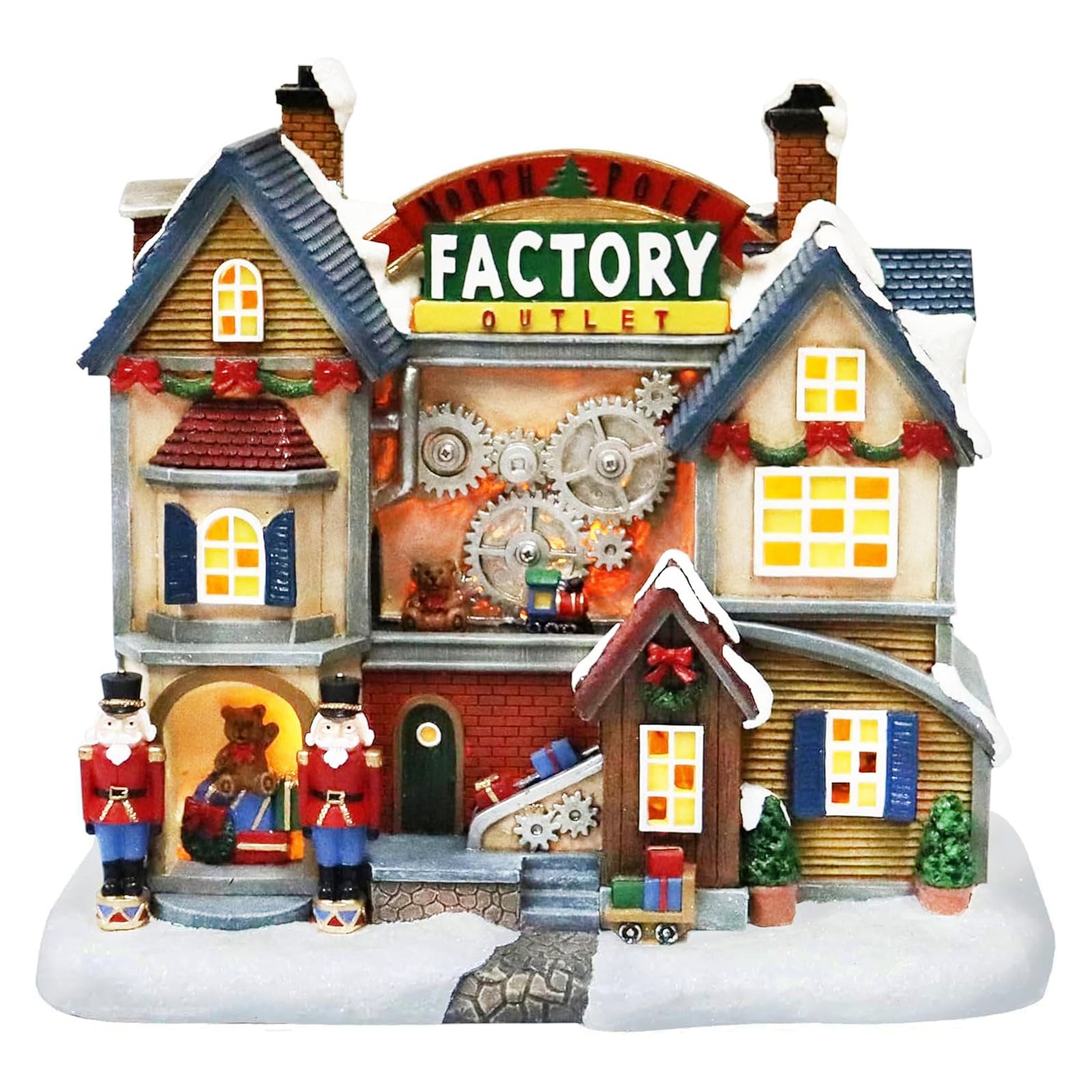 North Pole Nursery Christmas Village 9.3” LED Polyresin Lighted Holiday House
