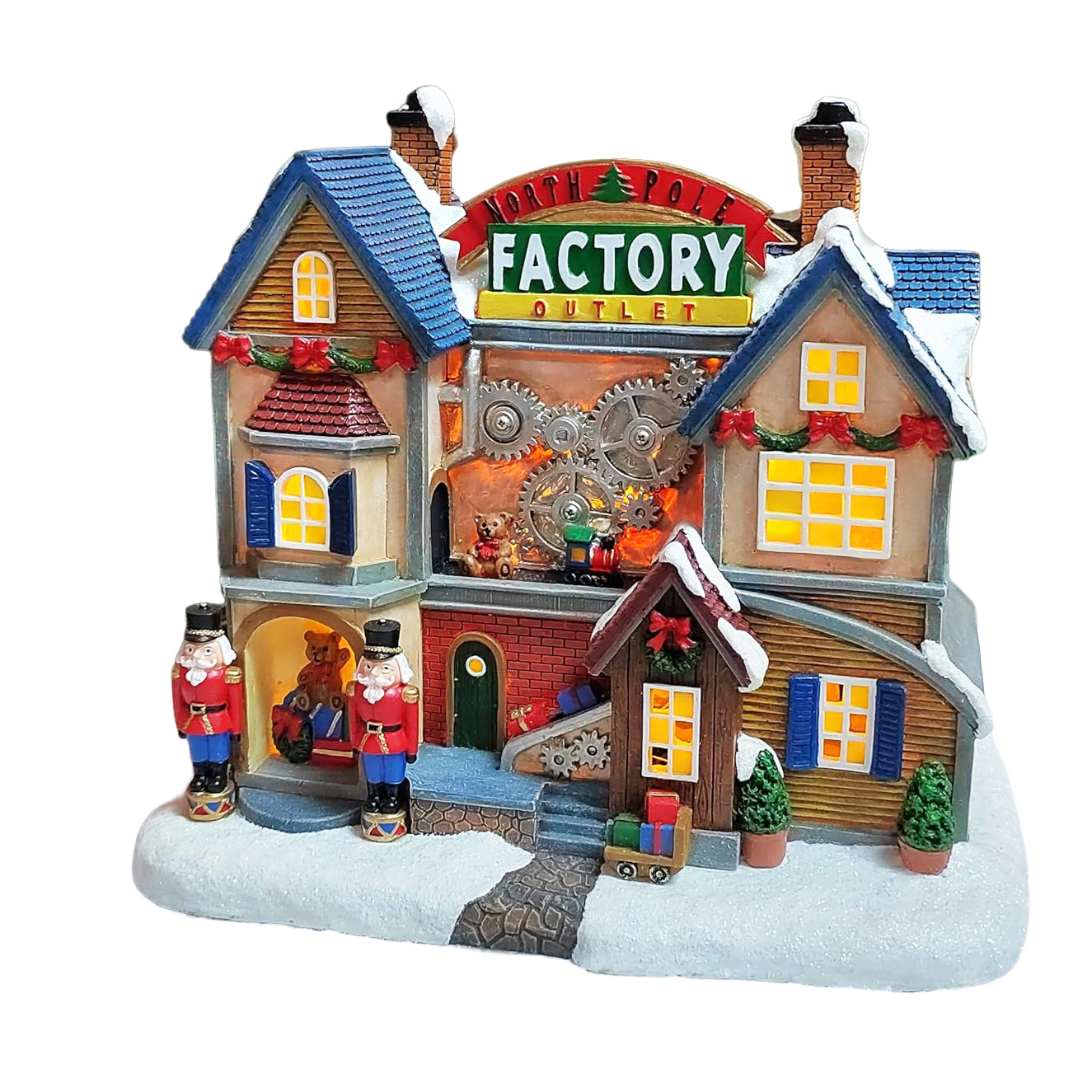 North Pole Nursery Christmas Village 9.3” LED Polyresin Lighted Holiday House