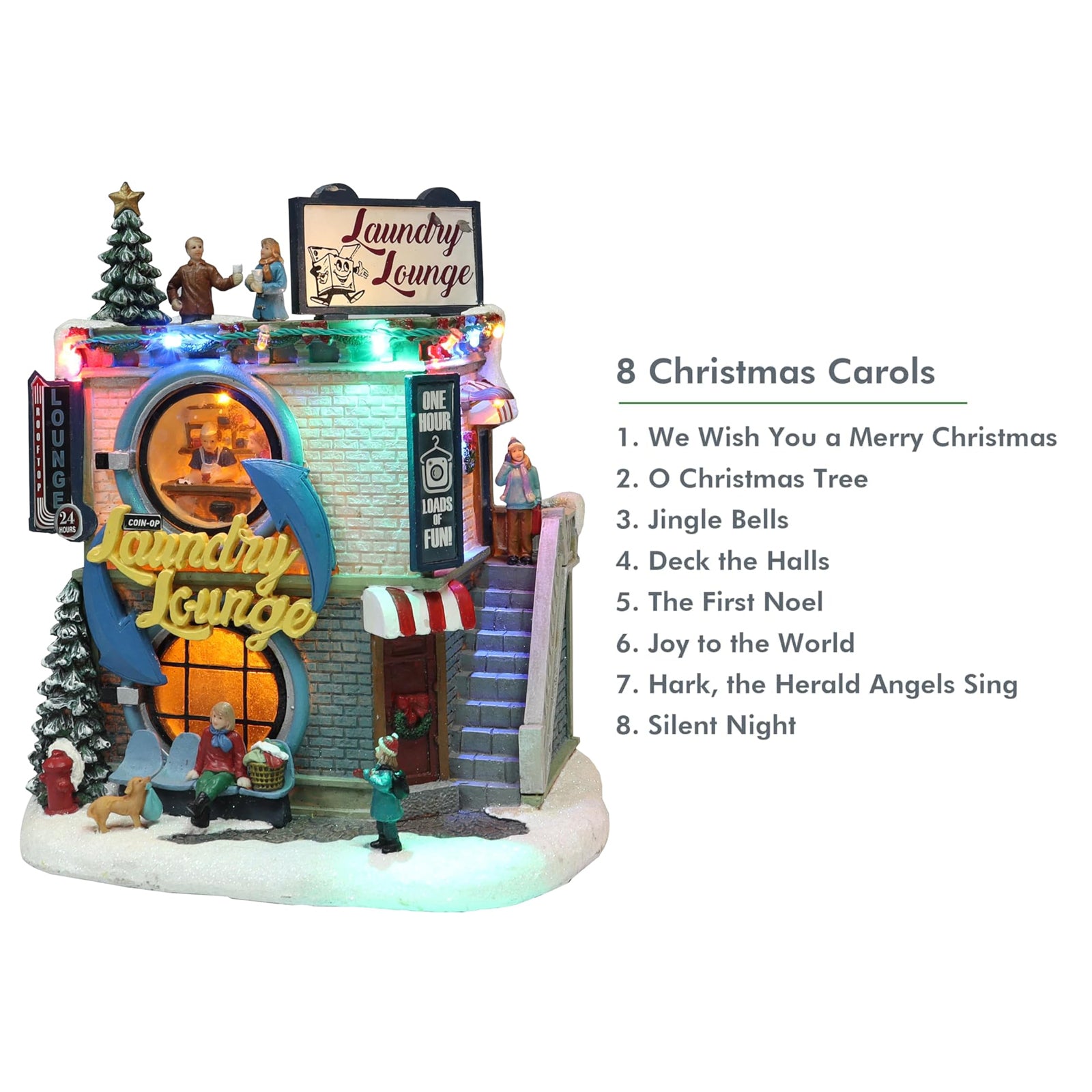Vintage Laundry Lounge Christmas Village Building